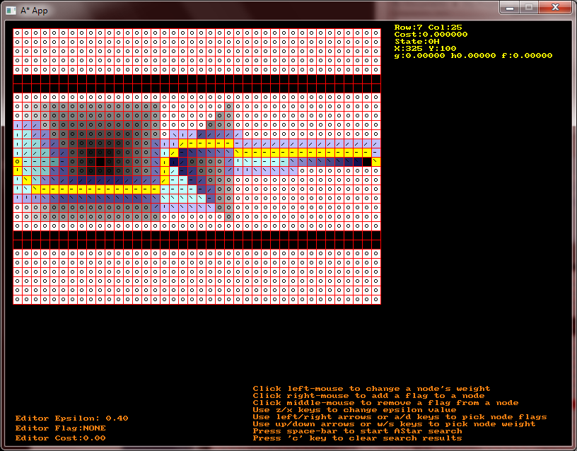 A* visualizer path found
